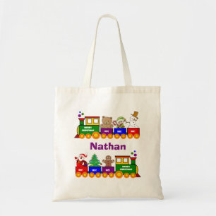 Tote Bag Train de jouet de Noël