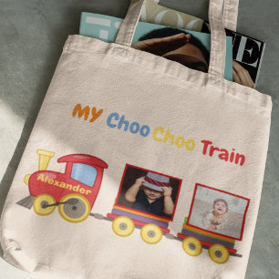Tote Bag Train Jouet Toddler Boys Birthday Blue