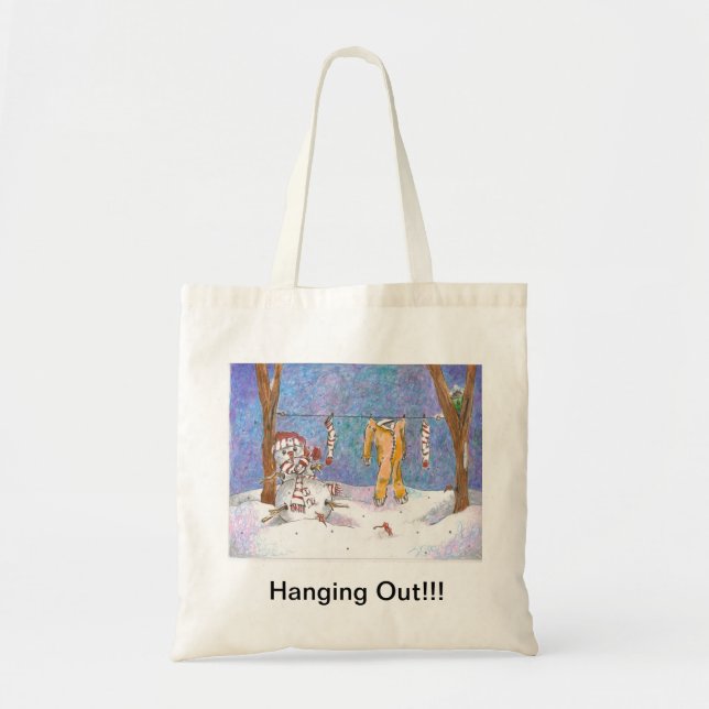 Tote Bag Traîner - le bonhomme de neige ! ! ! (Devant)