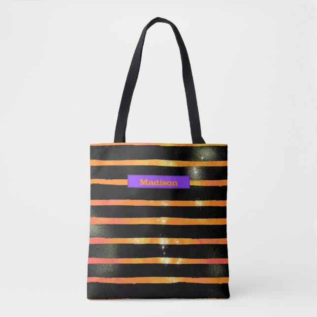 Tote Bag Traite de poussin personnalisé Halloween Metallo S (Devant)