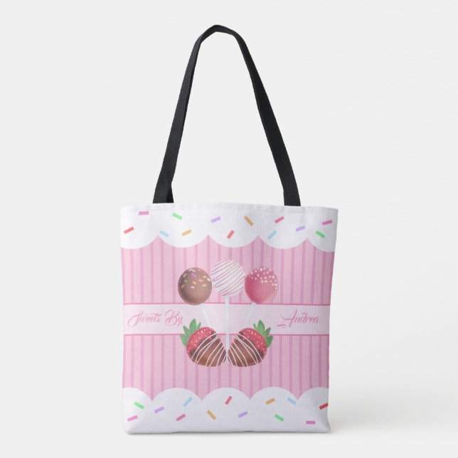Tote Bag Traiter Les Fraises De Chocolat Et Les Pop De Gâte (Dos)
