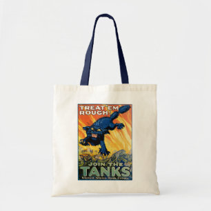 Tote Bag Traitez-les rugosité - Rejoignez les chars