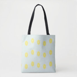 Tote Bag Tranches de citron jaune sur bleu