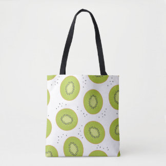 Tote Bag Tranches de fruits Kiwi, illustration transparente