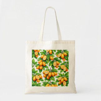 Tote Bag Tranches de kumquat Motif botanique d'agrumes