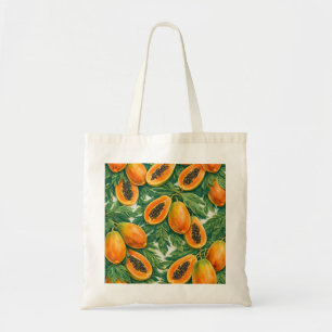 Tote Bag Tranches de Papaye Botanique Tropicale