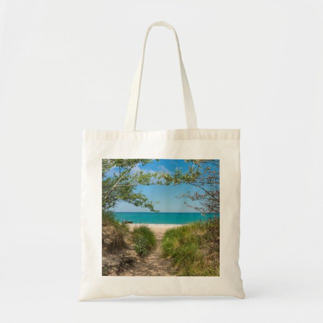 Tote Bag Tranquillité du lac Michigan (Devant)
