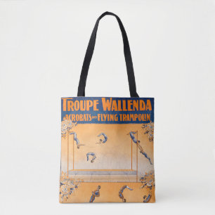 Tote Bag Trapeze, acrobates Et Trampoline Volante