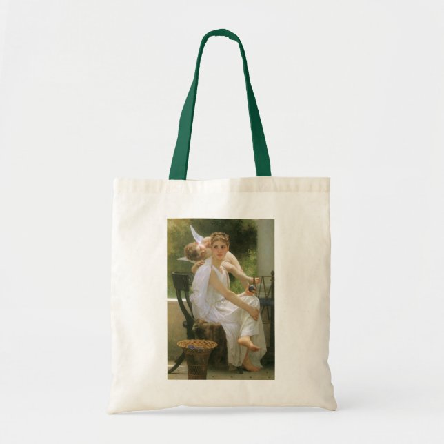 Tote Bag Travail interrompu par Bouguereau, Angel Portrait (Devant)