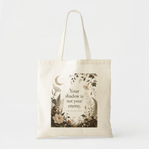 Tote Bag Travail sur l'ombre Citation Botanique Florale Vin
