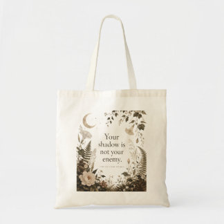 Tote Bag Travail sur l'ombre Citation Botanique Florale Vin