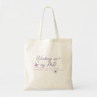 Tote Bag Travailler sur mon doctorat