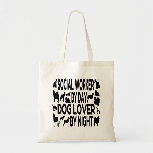 Tote Bag Travailleur social Amoureux des chiens (Devant)