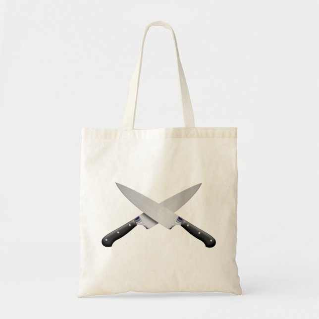 Tote Bag traversée de couteaux de chef (Devant)