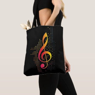 Tote Bag Treble Clef Music
