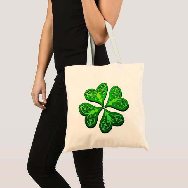 Tote Bag Trèfle chanceux de Quatre-Feuille (Devant (produit))