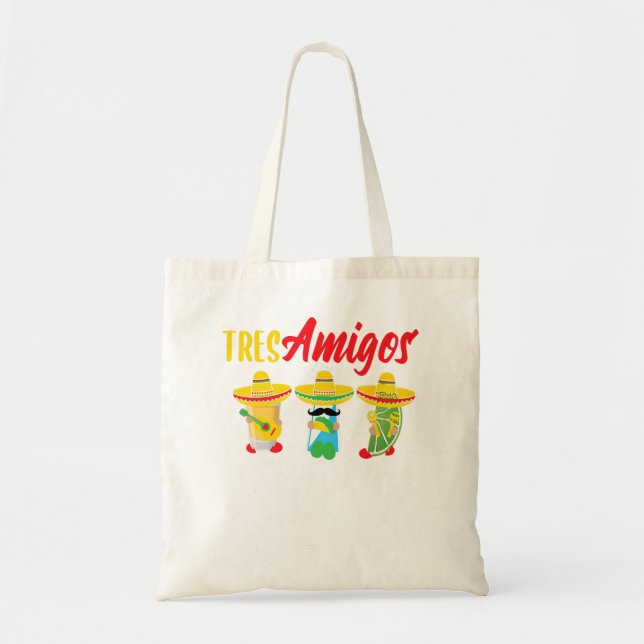Tote Bag Tres amigos cinco de mayo tequila drôle vodka Prem (Devant)