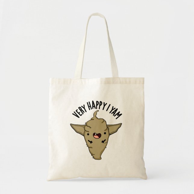 Tote Bag Très Heureux Je Yam Funny Veggie Pun (Devant)