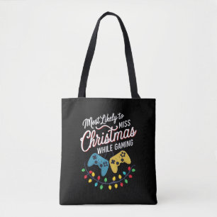 Tote Bag Très Probable De Manquer Noël En Jouant Gamer