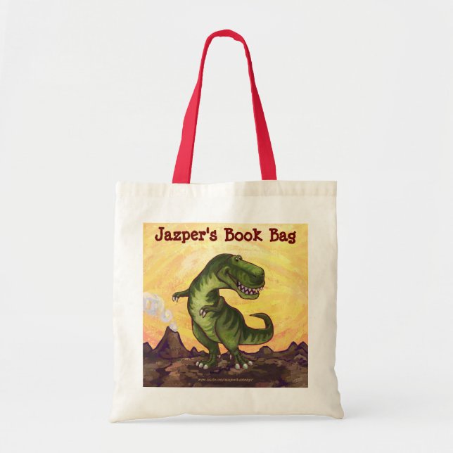 Tote Bag TRex a personnalisé le cartable (Devant)