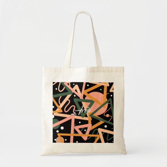 Tote Bag Triangle Et Cercles (Devant)