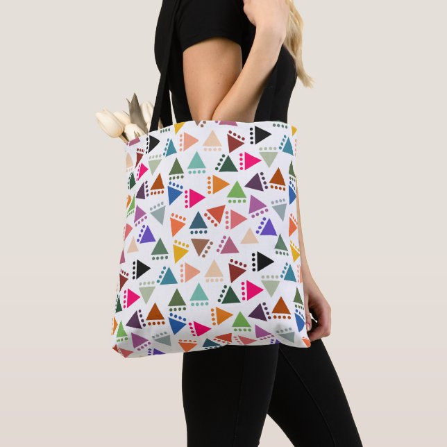 Tote Bag Triangles Boho Plus Gros (De près)