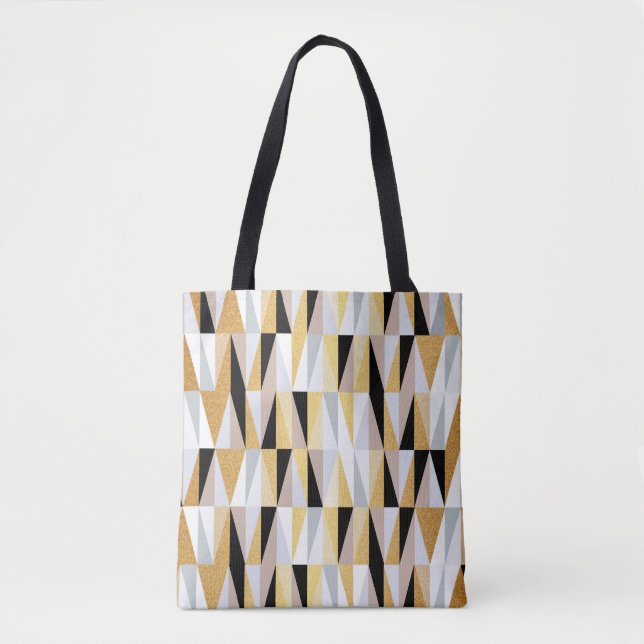 Tote Bag triangles de conception scandinave sans couture mo (Devant)