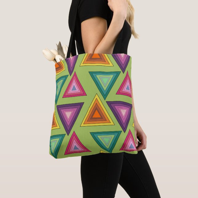 Tote Bag Triangles des années 1970 (De près)
