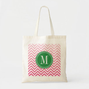 Tote Bag Tribal aztèque rose d'Ombré Chevron personnalis
