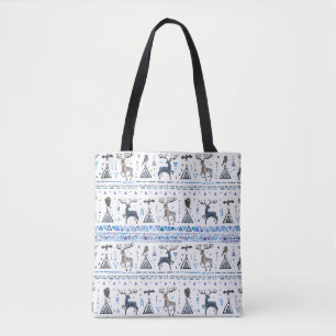 Tote Bag Tribal ethnique sans couture motif avec animaux et