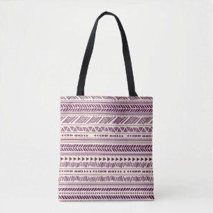 Tote Bag Tribale ethnique : motif géométrique transparent.