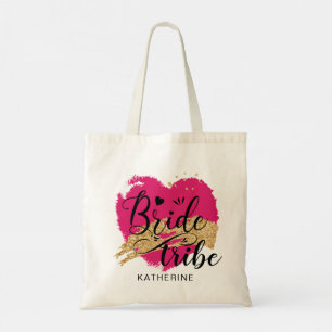 Tote Bag Tribu de mariée rose Cadeau personnalisé pour demo