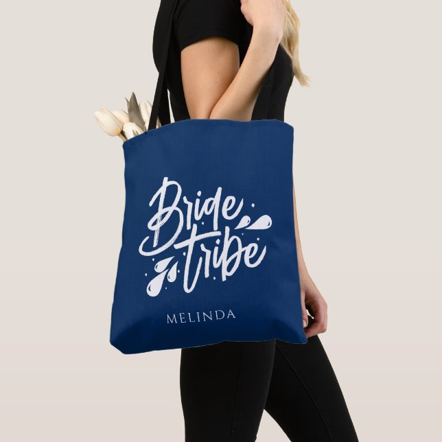 Tote Bag Tribu de mariées de la Bachelorette Nautique derni (De près)