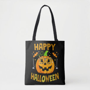 Tote Bag Trick Or Treat Halloween Drôle Citrouille Joyeux H