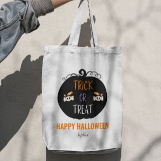 Tote Bag Trick ou traitement Halloween personnalisable