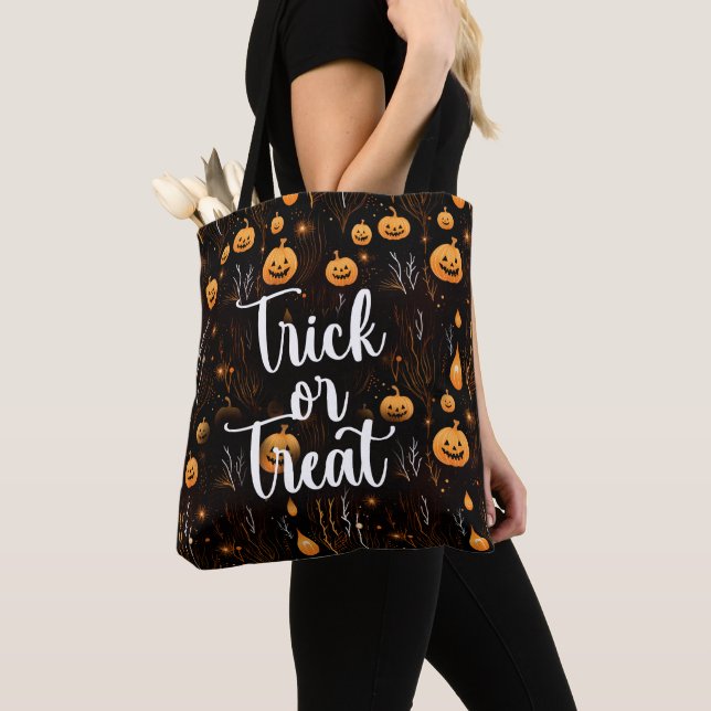 Tote Bag Trick ou Treat Halloween (De près)