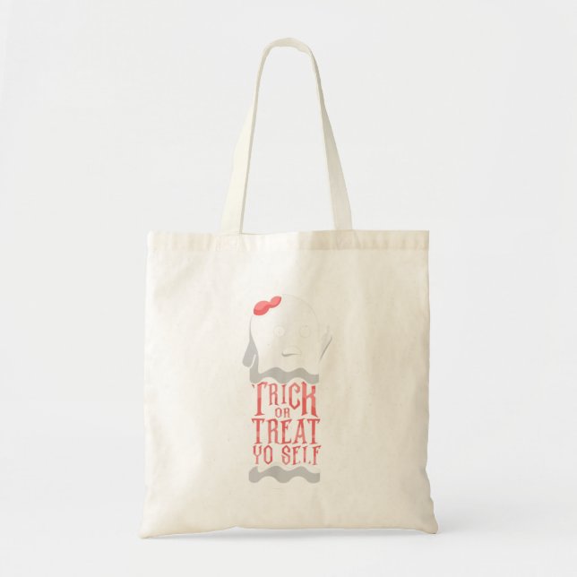 Tote Bag Trick Ou Treat YSelf Drôle Fantôme Halloween (Devant)