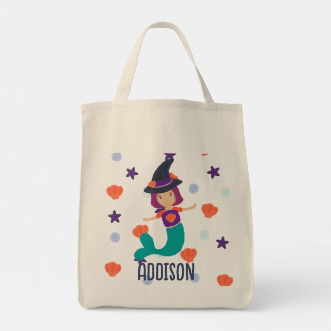 Tote Bag Trick personnalisé ou traitement Mermaid sorcier (Dos)