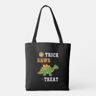 Tote Bag Trick Rawr Treat Cute Halloween Stegosaurus Dino