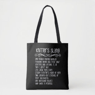 Tote Bag Tricot drôle de l'argot du tricoteur