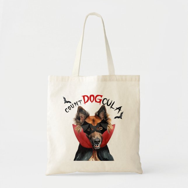Tote Bag Tricoter ou traiter un chien vampire belge Tervure (Devant)