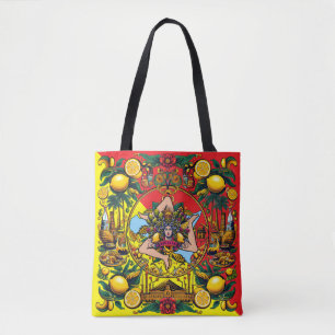 Tote Bag Trinacria Sicilienne citron Design