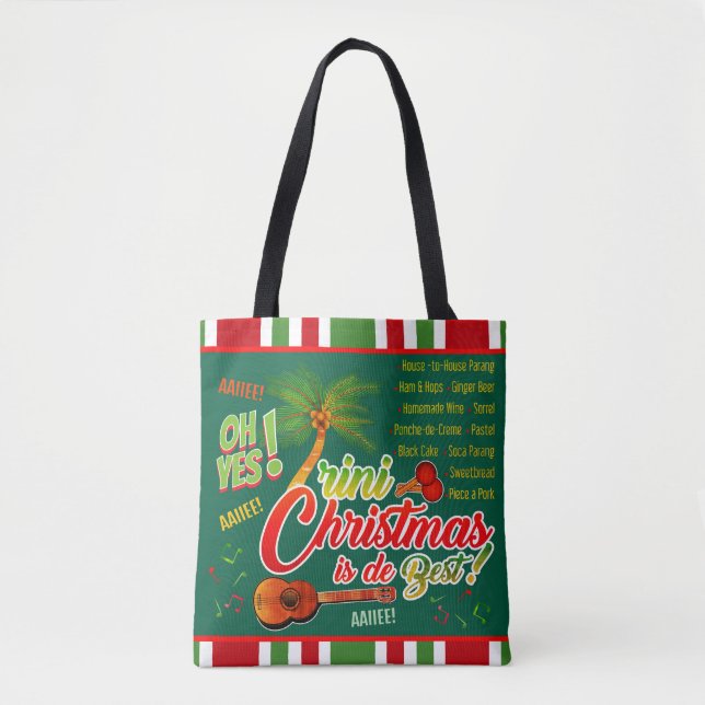Tote Bag Trini Noël de Best on GREEN (Devant)