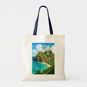 Tote Bag Trinidad et Tobago Illustration Art de voyage Rétr