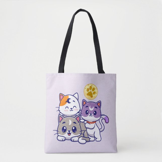 Tote Bag Trio adorable - Trois chats mignons (Devant)