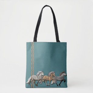 Tote Bag Trio de chevaux islandais