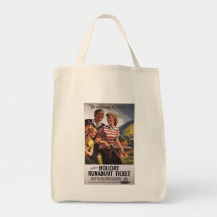 Tote Bag Trio de famille sur l'épargne de vagabond de