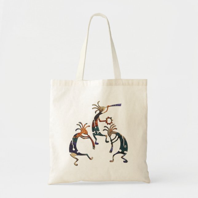 Tote Bag Trio musicien KOKOPELLI + vos idées (Devant)