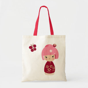 Tote Bag Triplet rose Fourre-tout de Kokeshi