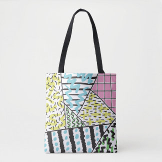 Tote Bag Trois Abstraits : Art Arrière - plan Dessiné À La
